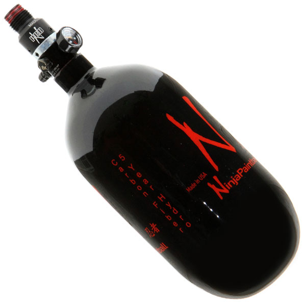 Ninja Paintball Pro 90 ci 4500 psi Carbon Fiber Compressed Air Tank Black