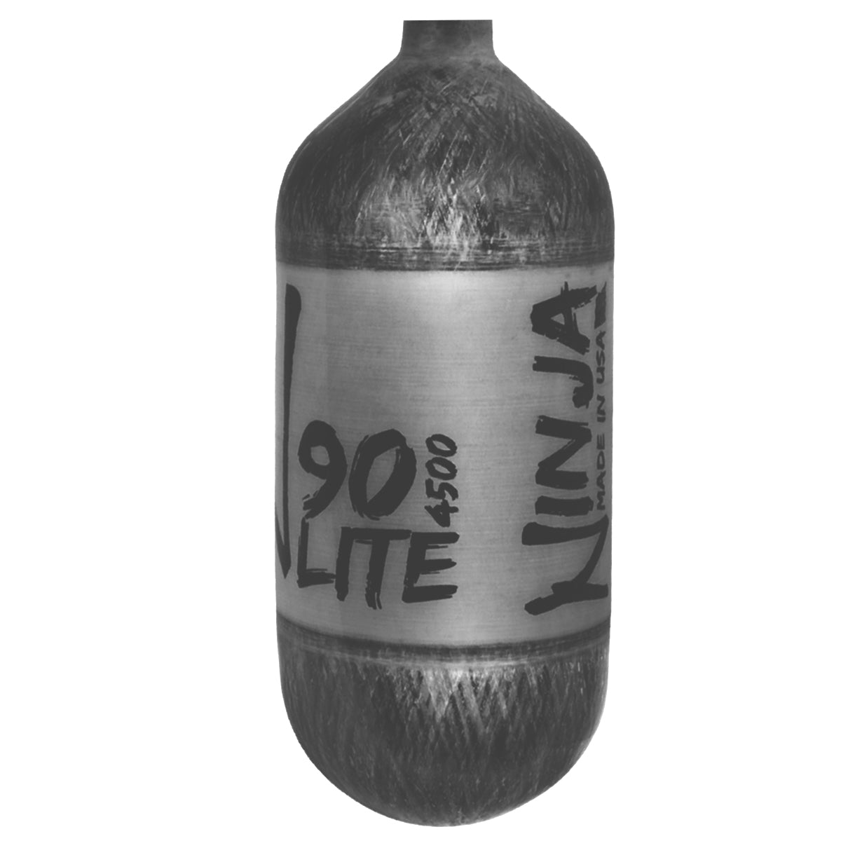 Ninja Paintball 90ci 4500psi Air Tank Lite Translucent Black Tank only