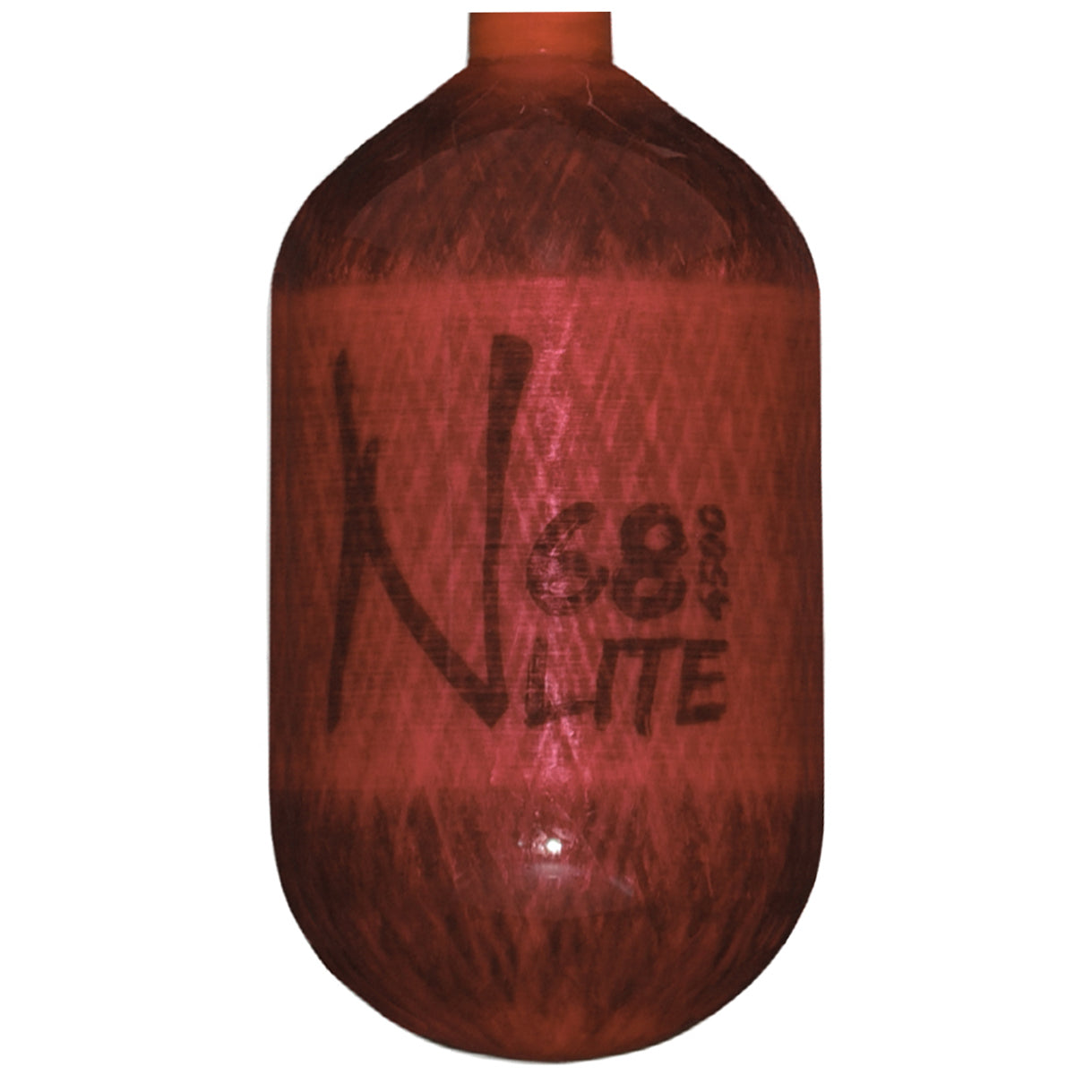 Ninja Paintball 68ci 4500psi Air Tank Lite Translucent Red Tank only