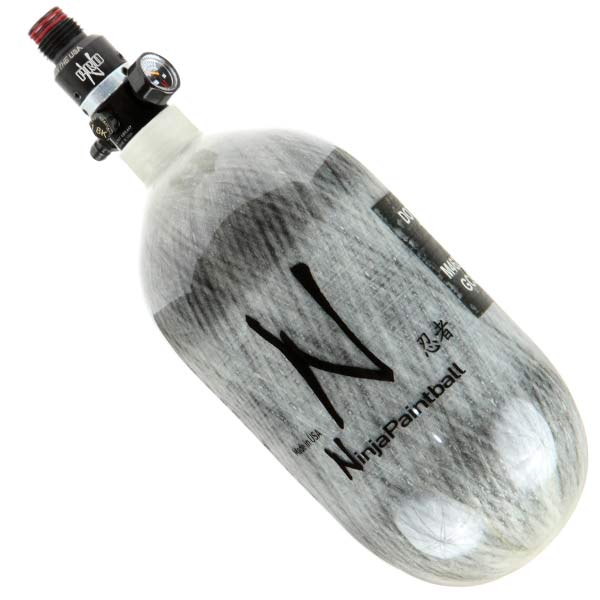 Ninja Paintball Pro 90 ci 4500 psi Carbon Fiber Compressed Air Tank Grey