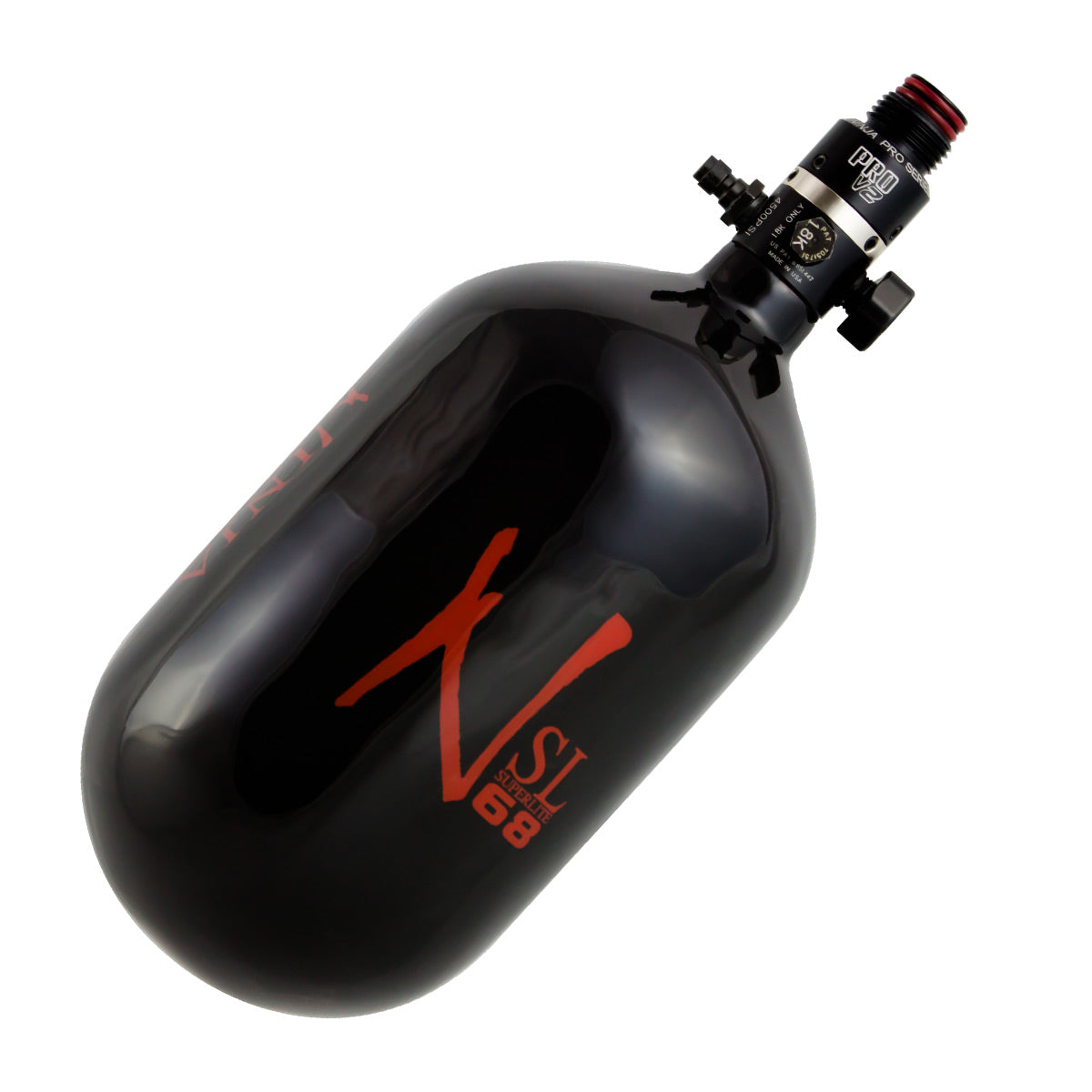 Ninja Pro V2 68 ci 4500 psi SL Air Tank Black / Red Logo Born date is 01/17