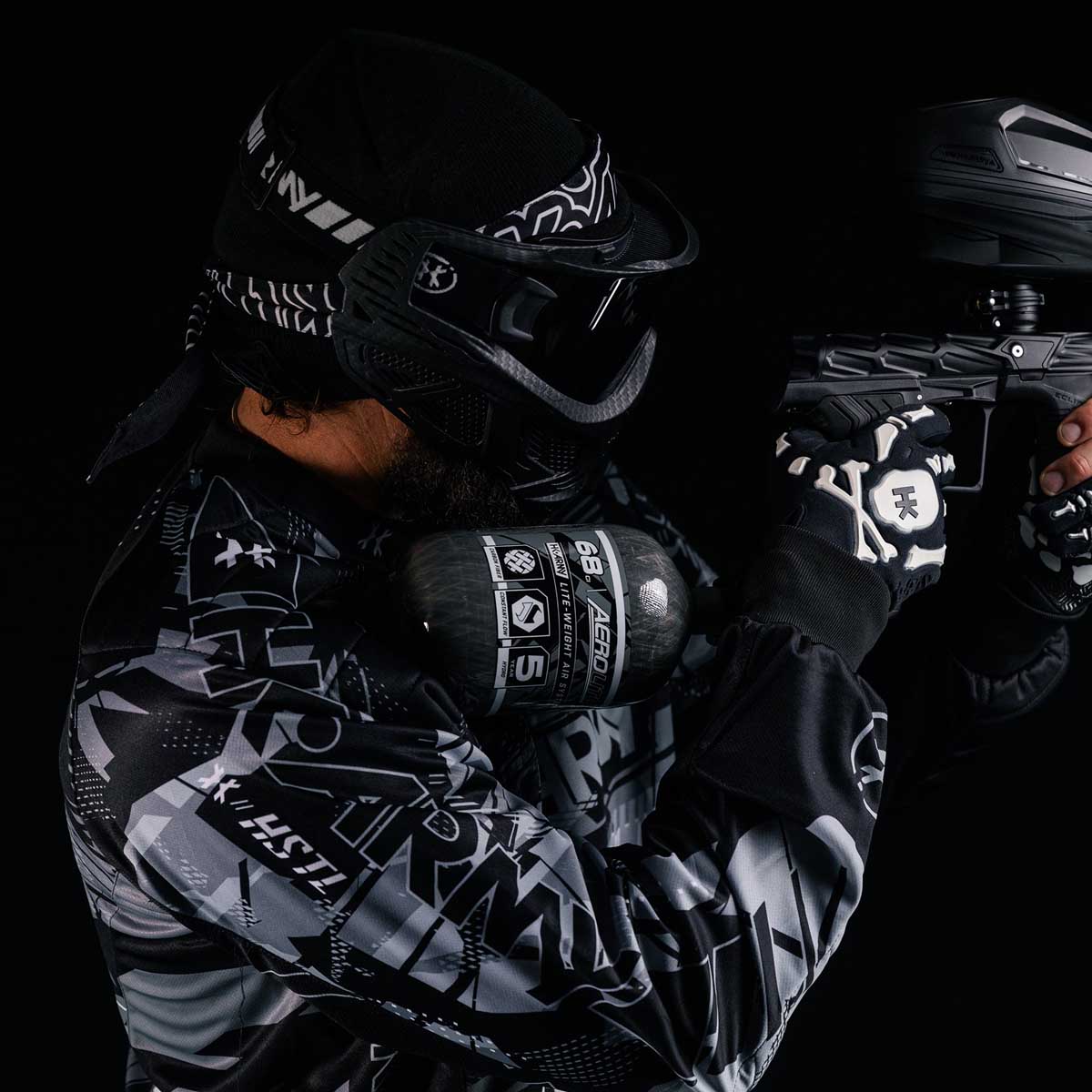 HK Army Aerolite 68ci 4500psi Carbon Fiber Air Tank Smoke