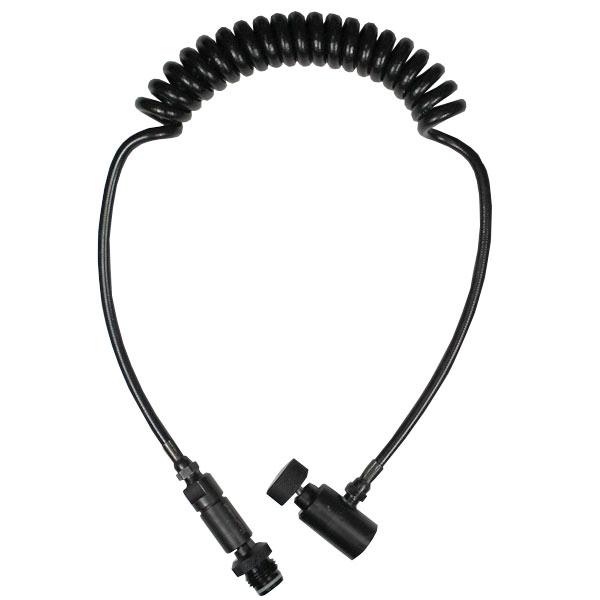 Ninja Paintball Coil Remote Hose W/Push To Connect Coupler