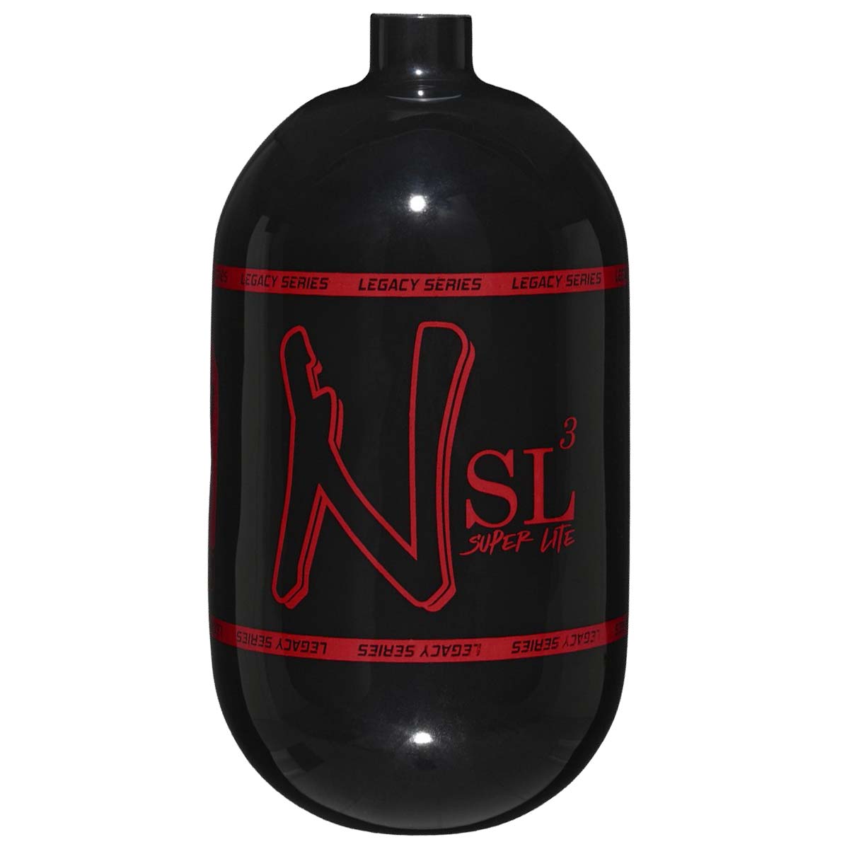 Ninja SL3 Carbon Fiber Paintball Tank (Bottle Only) 68ci 4500psi black with red logo