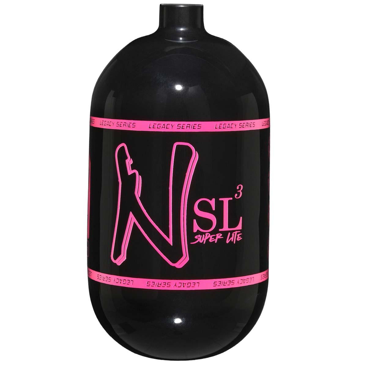 Ninja 68ci 4500psi SL3 Carbon Fiber Paintball Tank Bottle Only black pink