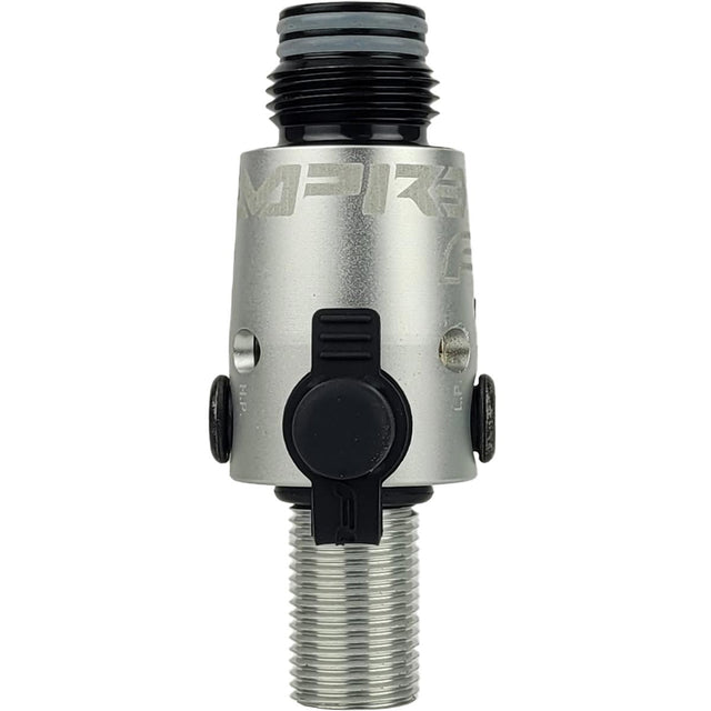 Empire Flo Pro Regulator Silver Dust fill nipple side