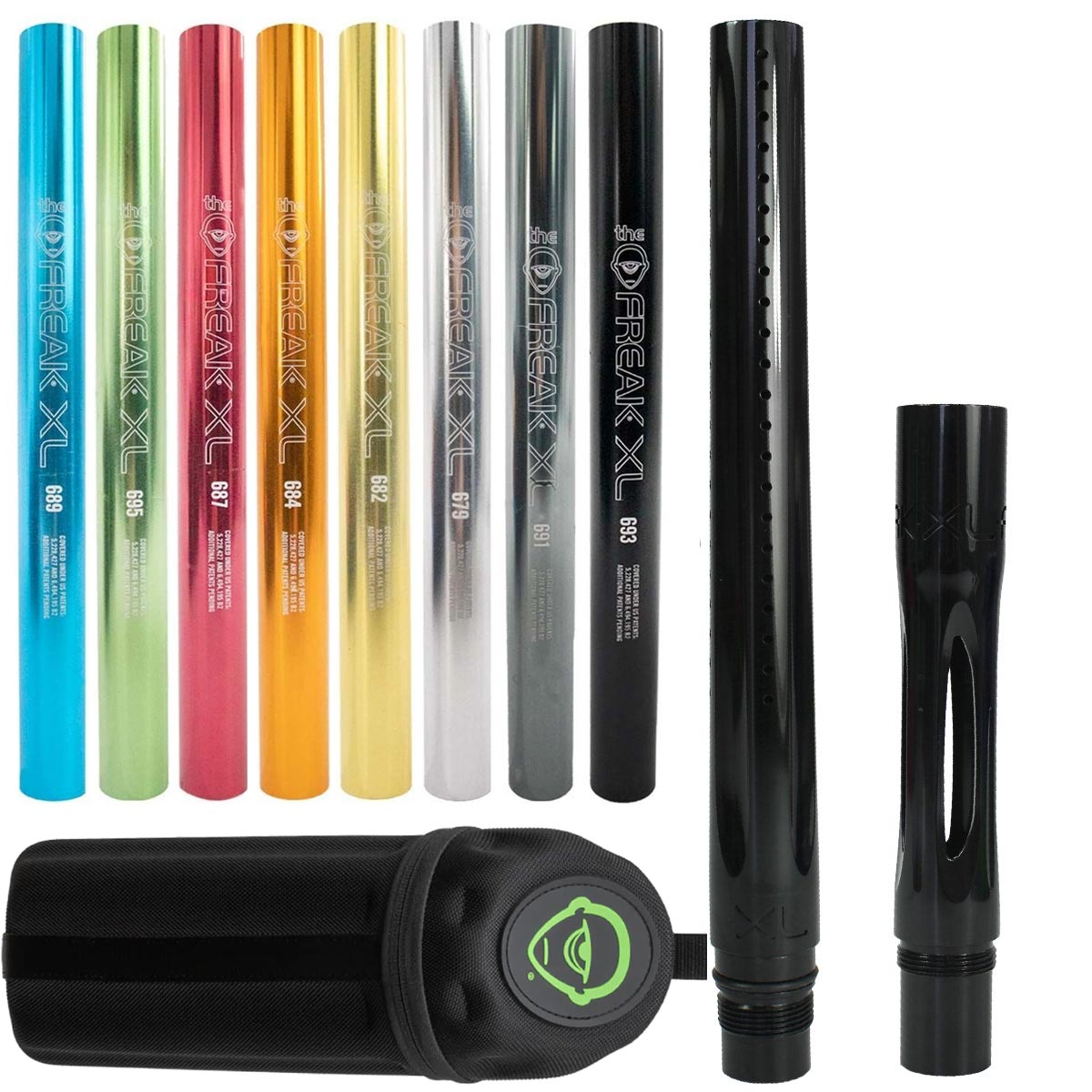 GOG Total Freak XL Barrel Kit For Autococker Straight Ported Black Polished