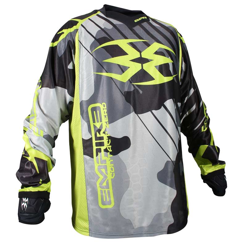 Empire 2016 Contact Zero F6 Paintball Jersey Urban/Lime