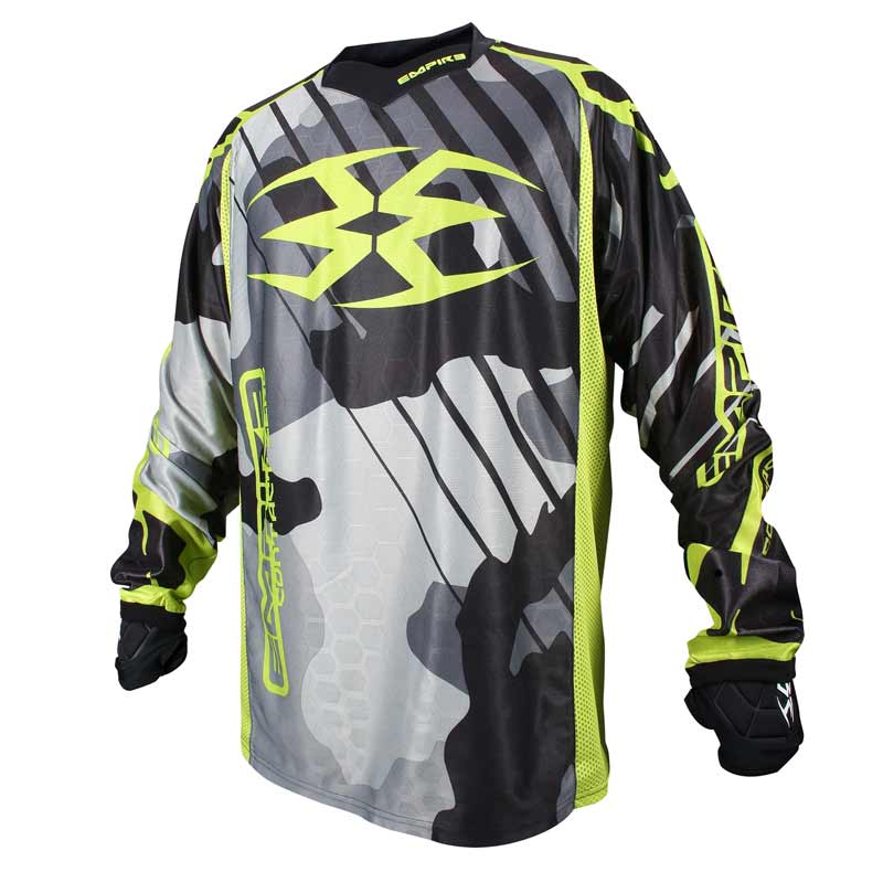 Empire 2016 Contact Zero F6 Paintball Jersey Urban/Lime