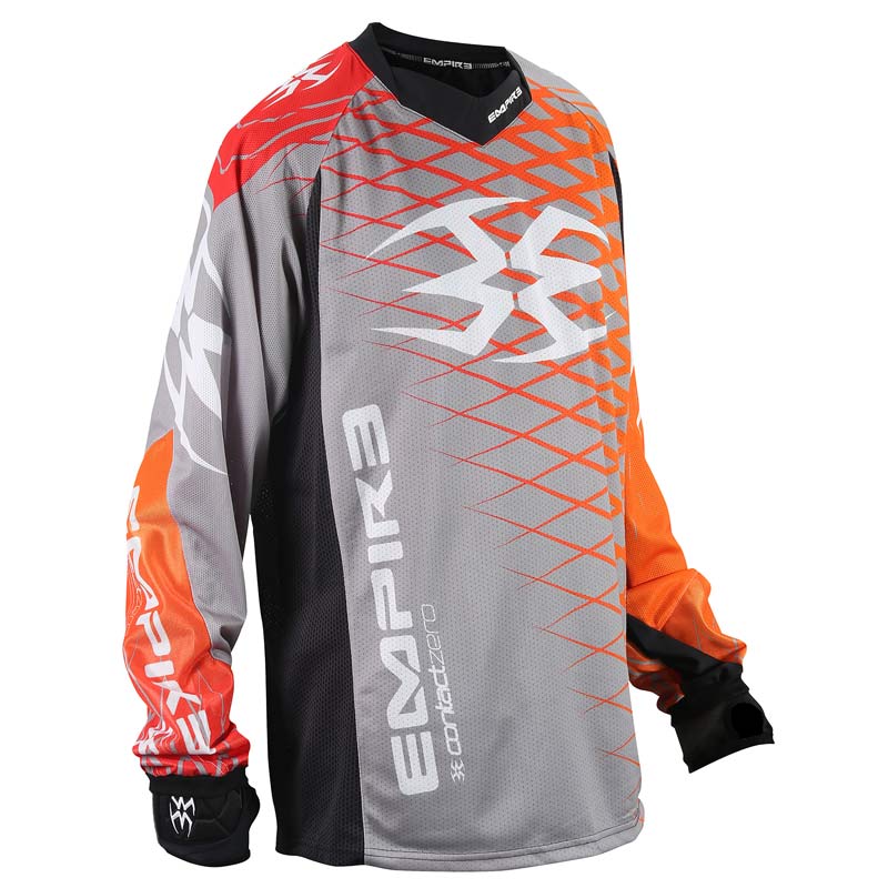 Empire 2015 Contact Zero F5 Paintball Jersey Grey/Orange