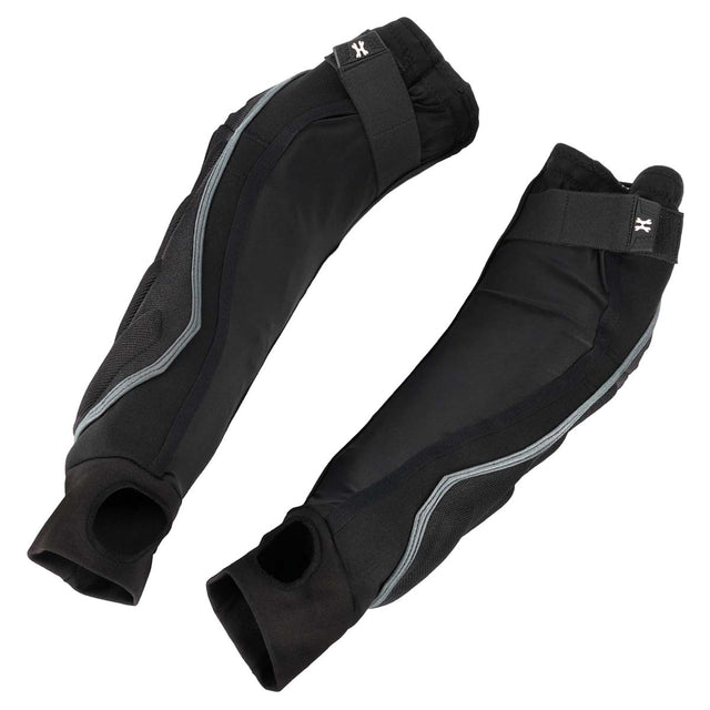 Inner side Black HK Army HSTL Elbow Pads protective arm sleeve with gray accents on a white background