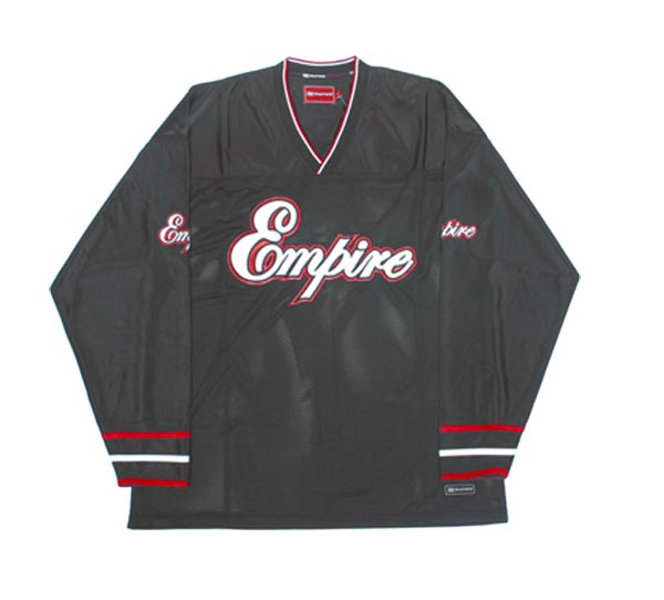 Empire Throwback Hockey Jersey Black/Red - XXL