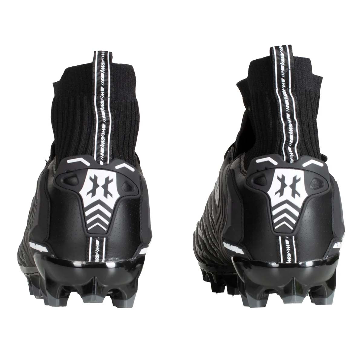 HK Army Diggerz Cleats LT X1 Low Top Black Grey Back Side