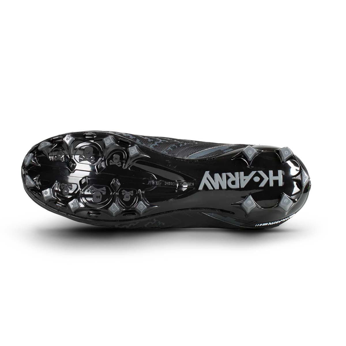HK Army Diggerz Cleats LT X1 Low Top Black Grey Bottom