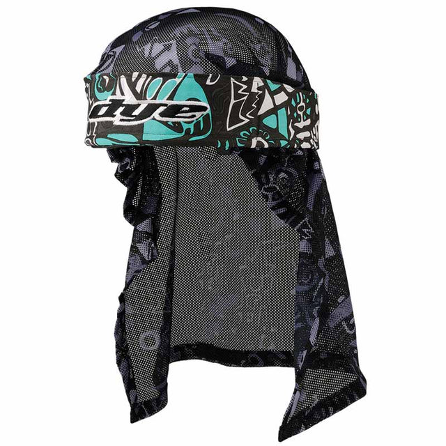 Dye Head Wrap Eskimo Teal Grey Black