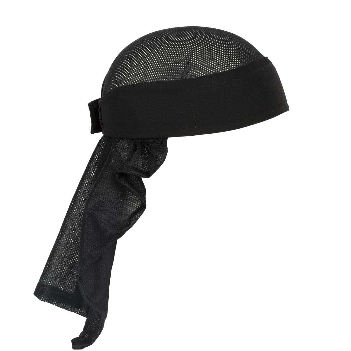 side of Black HK Army Headwrap with on a mannequin head