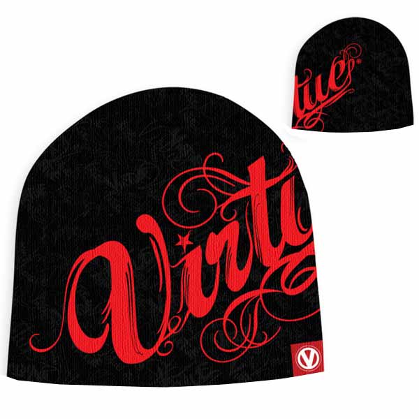 Virtue Script Beanie Black/Red