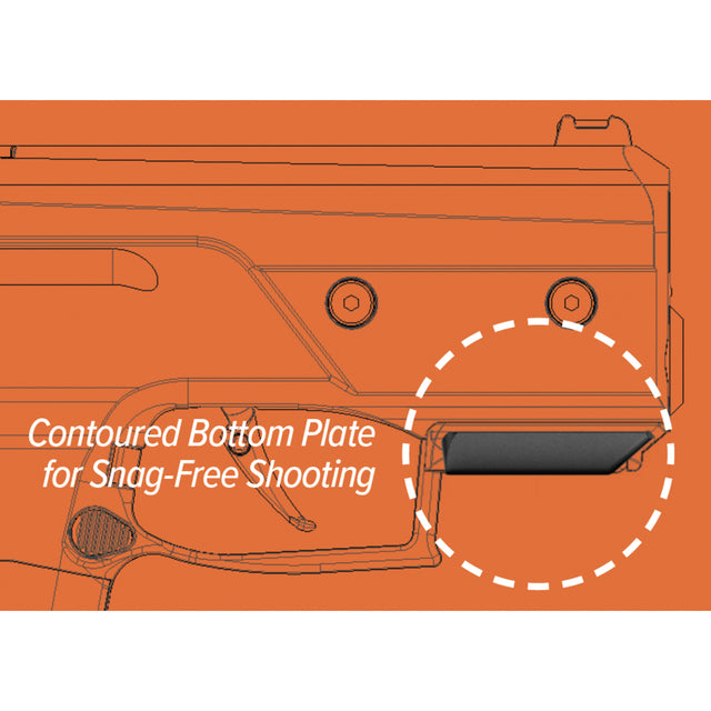 Byrna CL Bottom Rail Cover installed