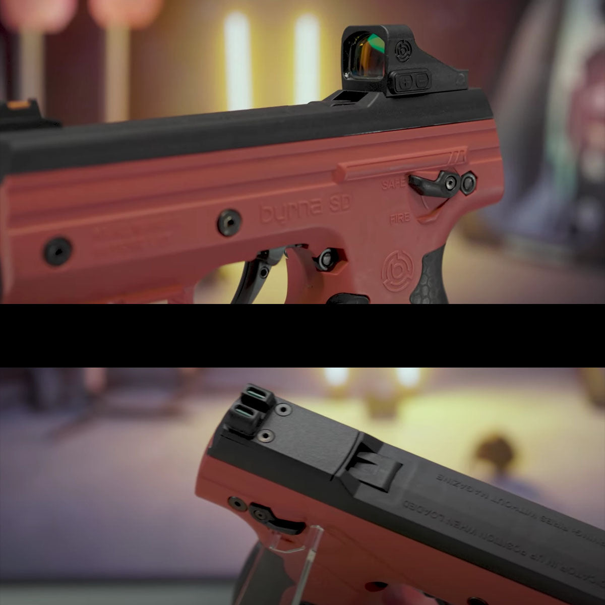 Profiber Topcover Slide Kit mounted on Byrna SD