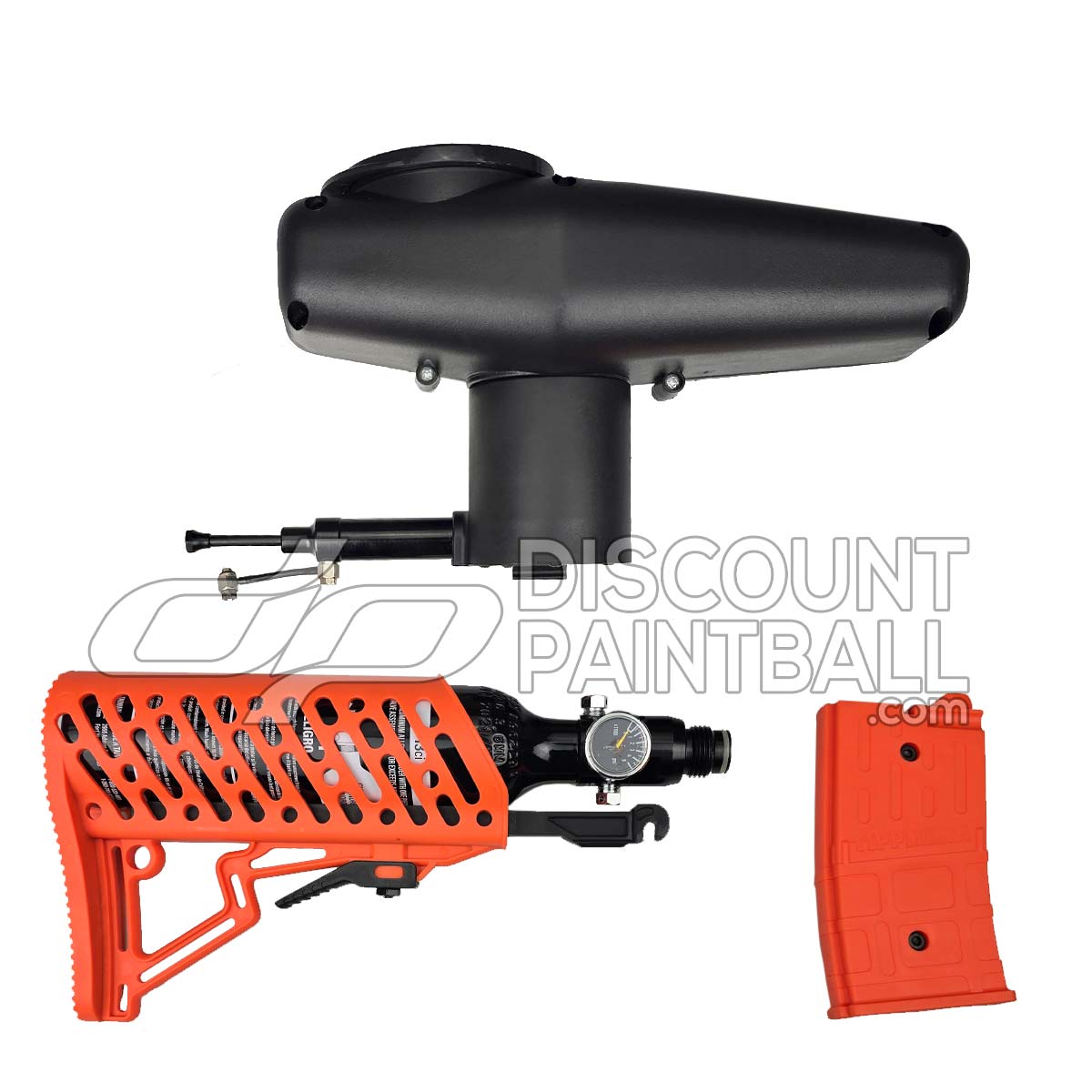 Byrna Mission 4 Flex Fuel Conversion Kit Law Enforcement including 200 round hopper and air tank with stock