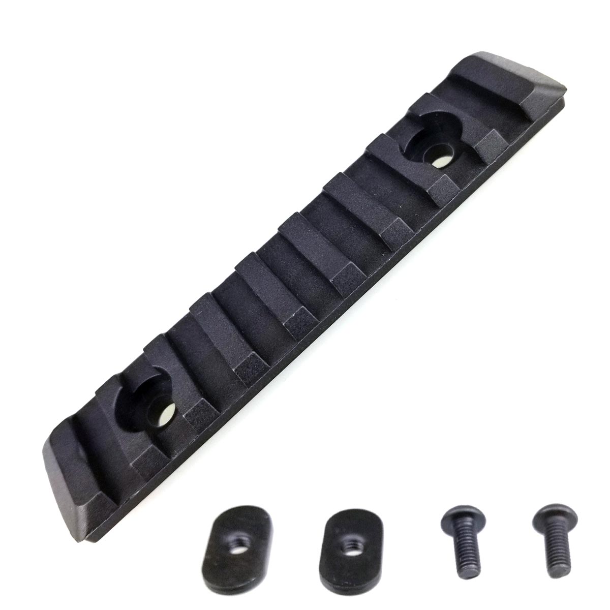 M-Lok Picatinny 20mm Rail Section Polymer Black 9 Slot