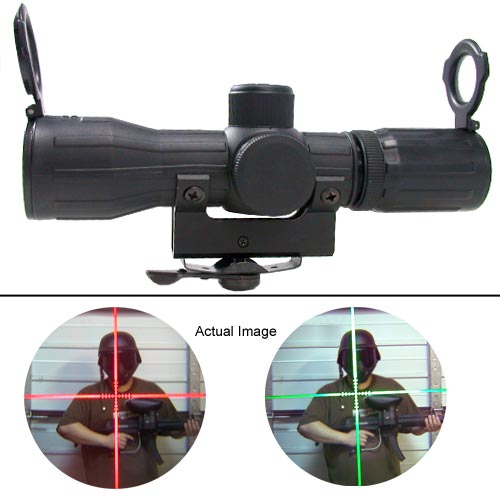 NcStar Illuminated Red/Green Scope 4x30E AR Mount SEECRAQ430R