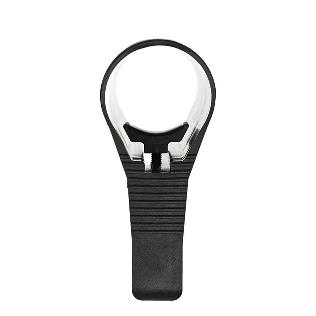 Rear view Right side First Strike Vise Stock Black with clamp up on a white background