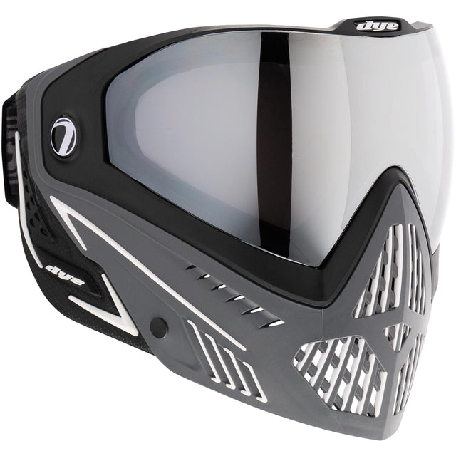 Grey black and white Dye I5 Paintball Mask Shades on a white background