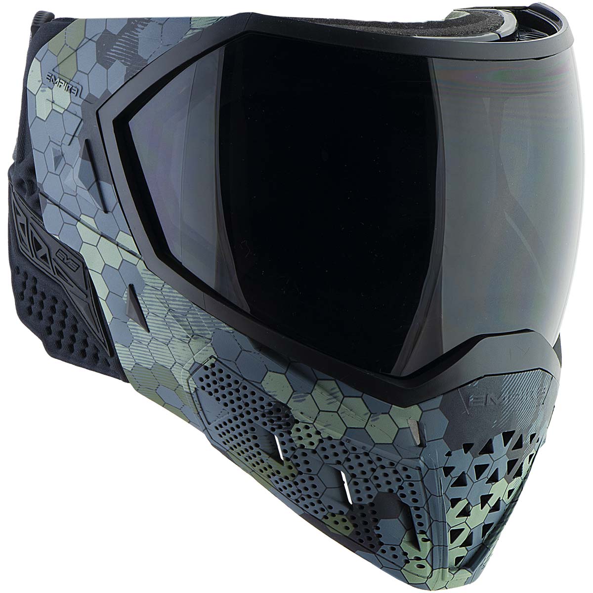 Empire EVS Paintball Mask Hex Camo Black with Extra Lens