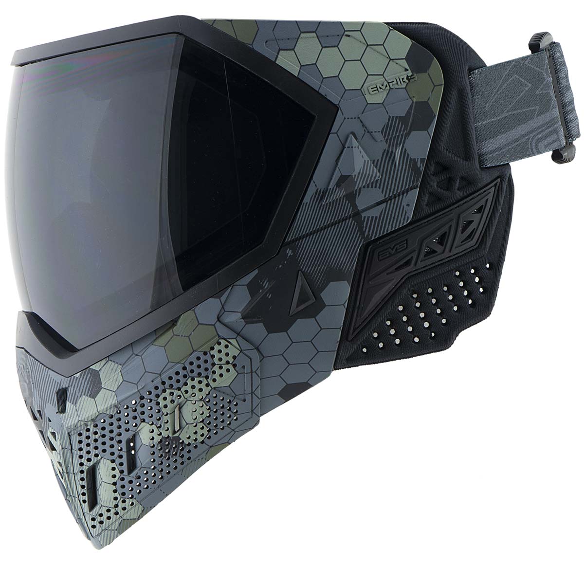 Empire EVS Paintball Mask Hex Camo Black with Extra Lens