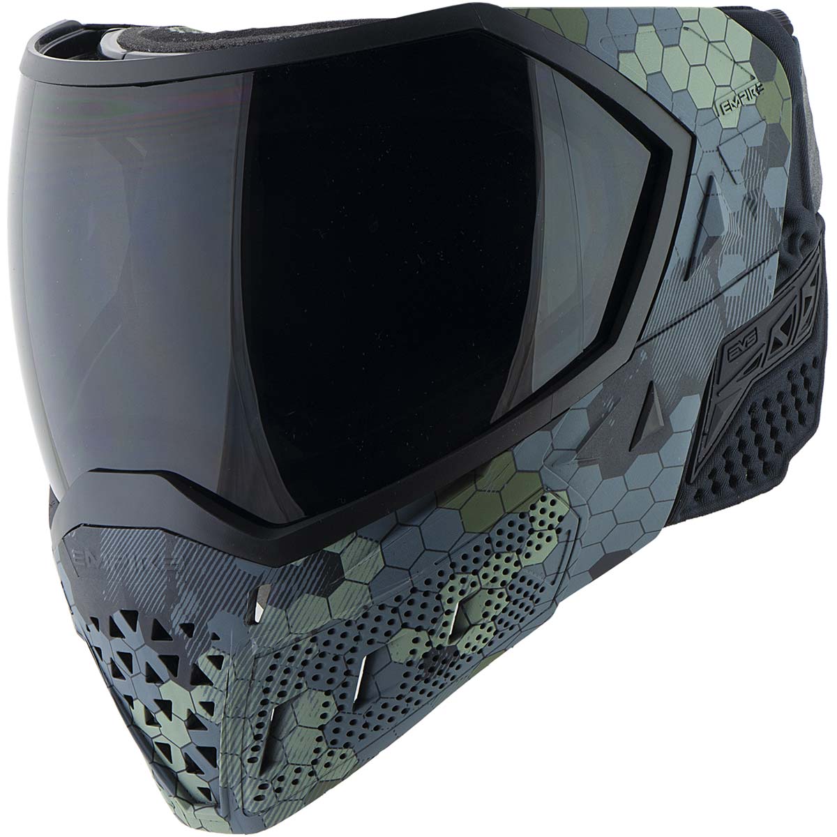 Empire EVS Paintball Mask Hex Camo Black with Extra Lens