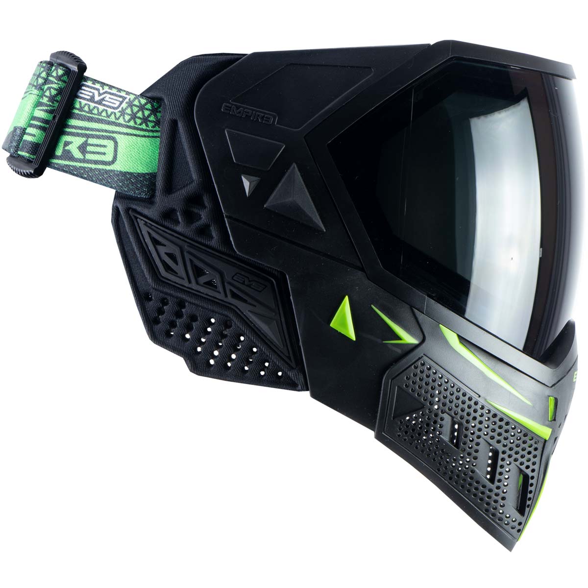 Empire EVS Paintball Mask Black Lime Green with Extra Lens