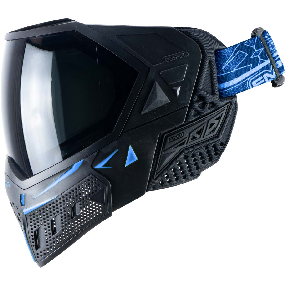 Empire EVS Paintball Mask Black Navy Blue with Extra Lens