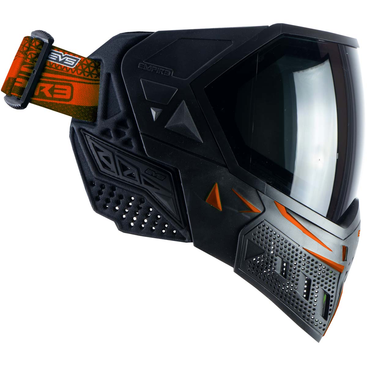 Empire EVS Paintball Mask Black Orange with Extra Lens