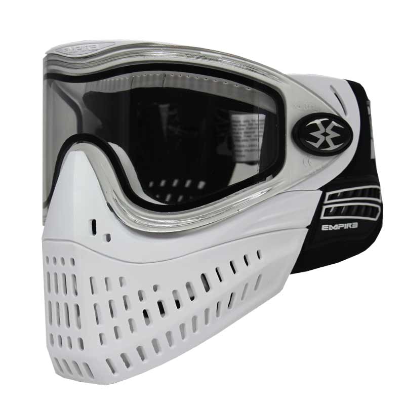 Empire E-Flex Thermal Paintball Mask White with White / White Bottom
