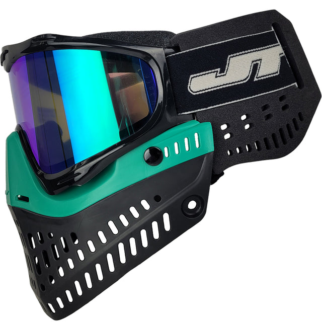JT Proflex Throwback Custom Goggle Build Emerald Black side view