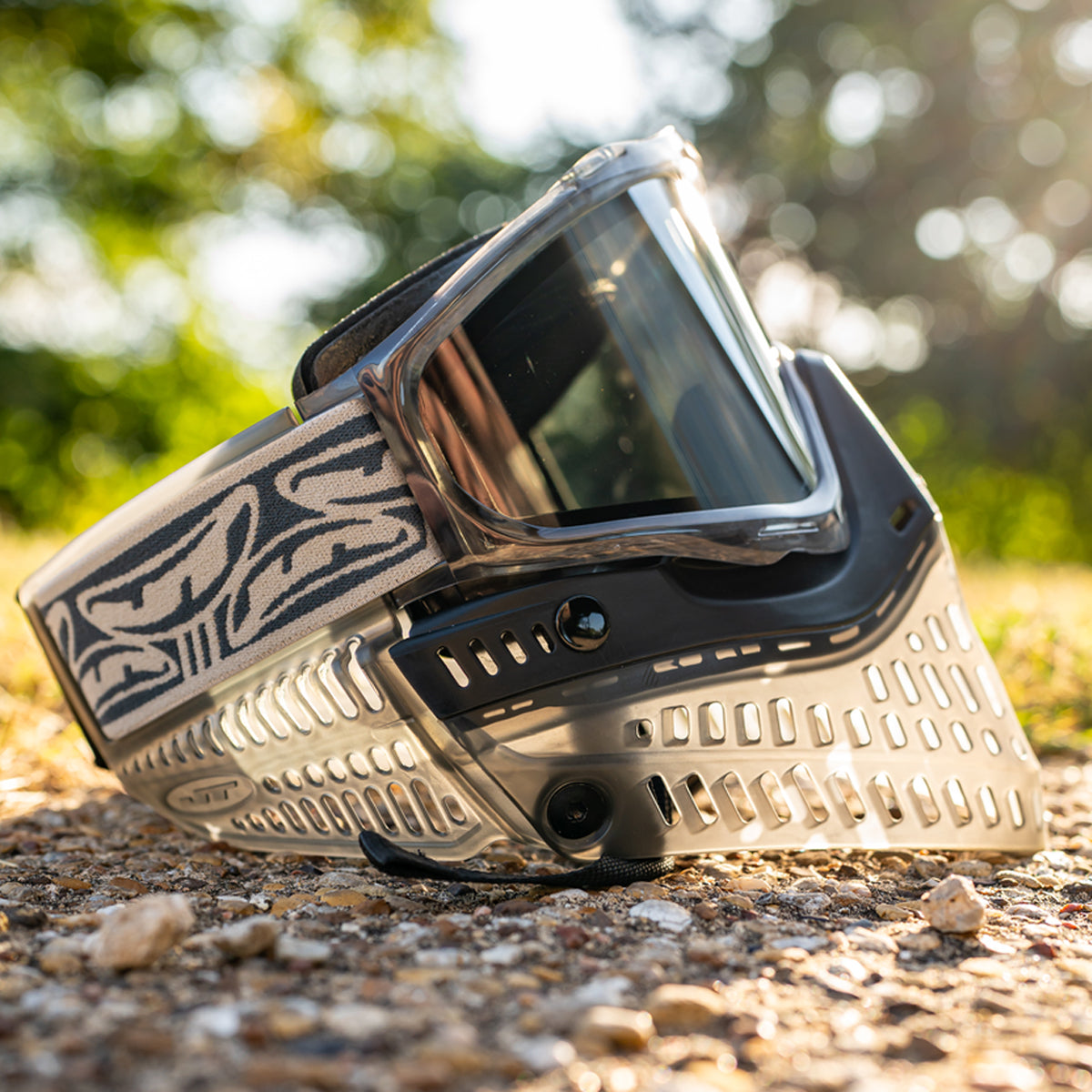 JT Ice Stratus Smoke ProFlex Goggle right side in full sun