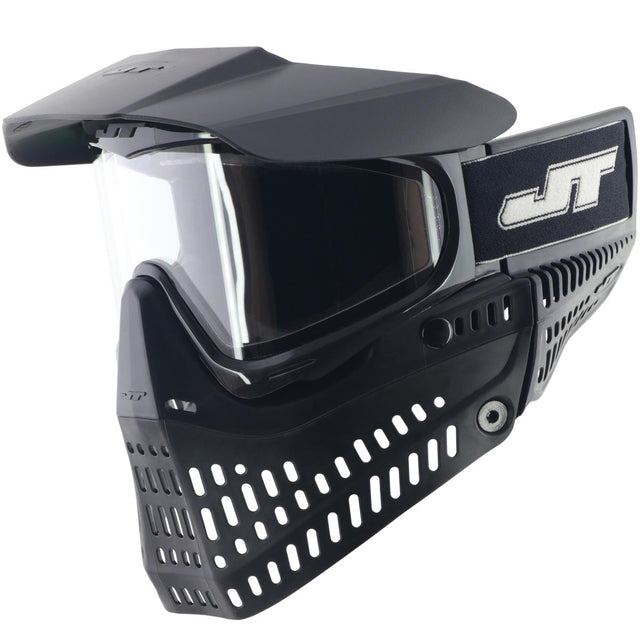 Black JT Proflex Thermal Paintball Goggles mask with JT logo on a white background