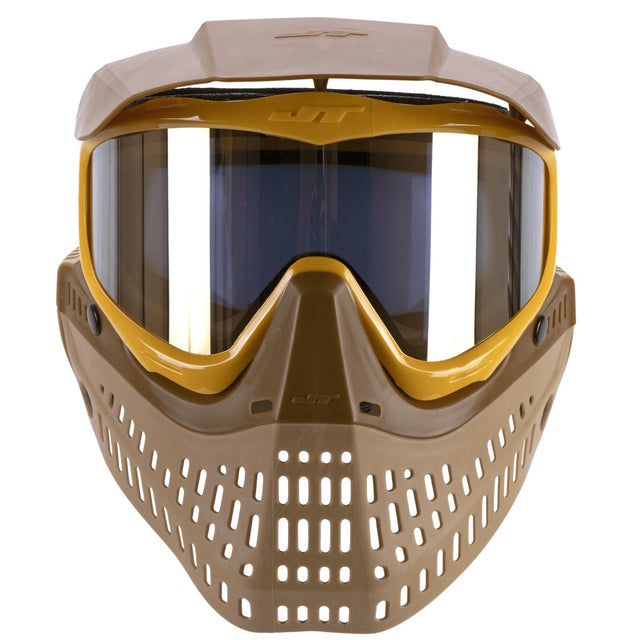 JT Proflex LE Thermal Paintball Goggles Brown Tan Gold Mirror