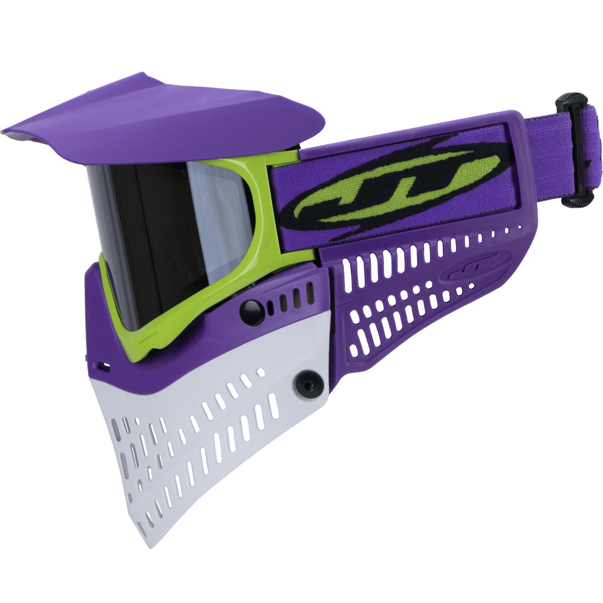 JT Proflex LE Thermal Paintball Goggles Purple Lime White Chrome