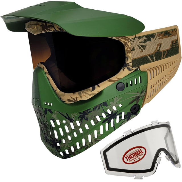 JT Proflex LE Goggle Palm Tree w Clear & Bronze Gradient Lens green and tan goggle