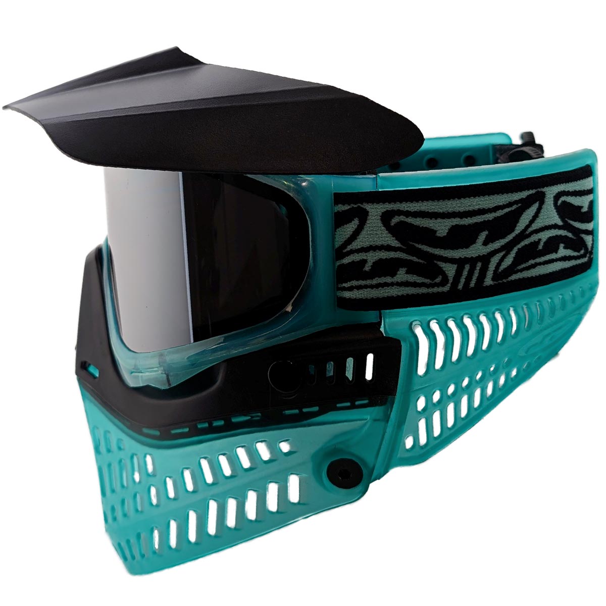 JT ProFlex Teal Ice Goggle left side view