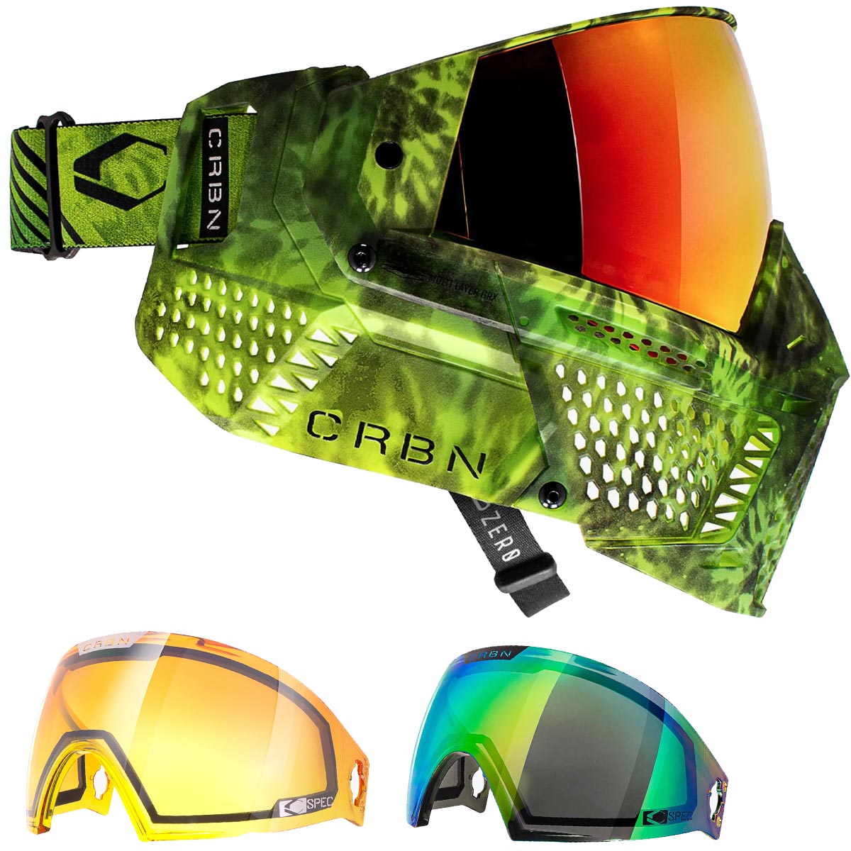CRBN Zero GRX Goggle Tie Dye Gecko Less Coverage