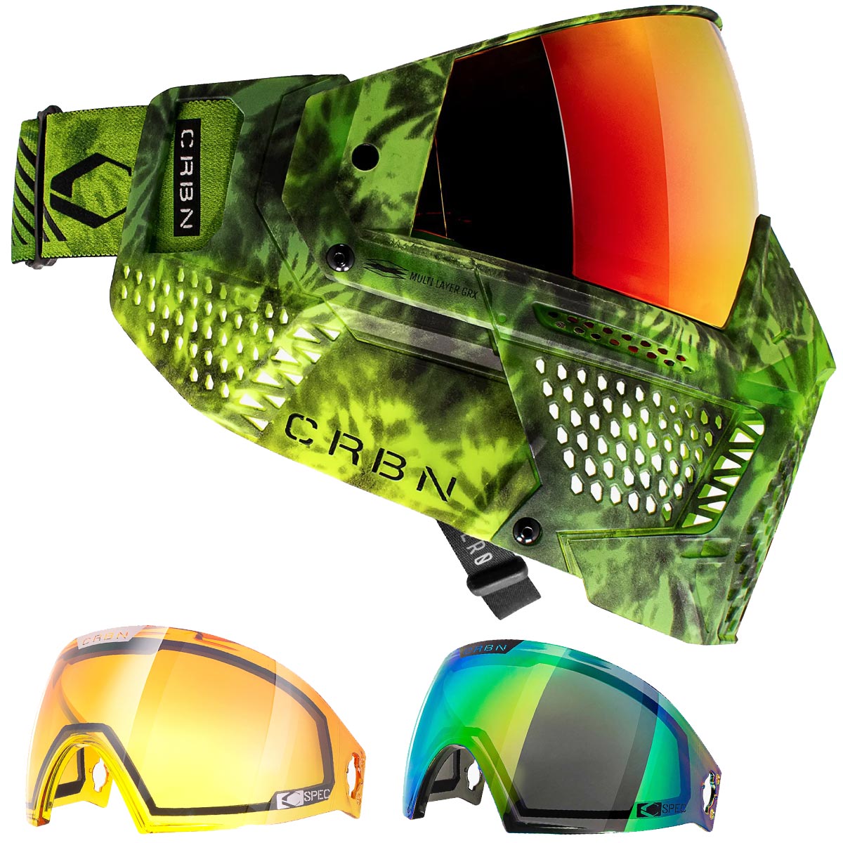 CRBN Zero GRX Goggle Tie Dye Gecko More Coverage