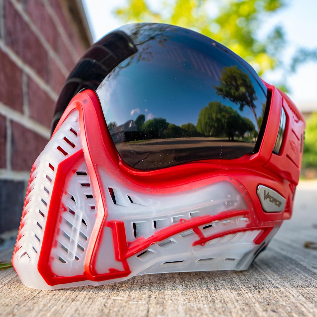 VForce Profiler 2 Fighter Series Goggle Red front angled view