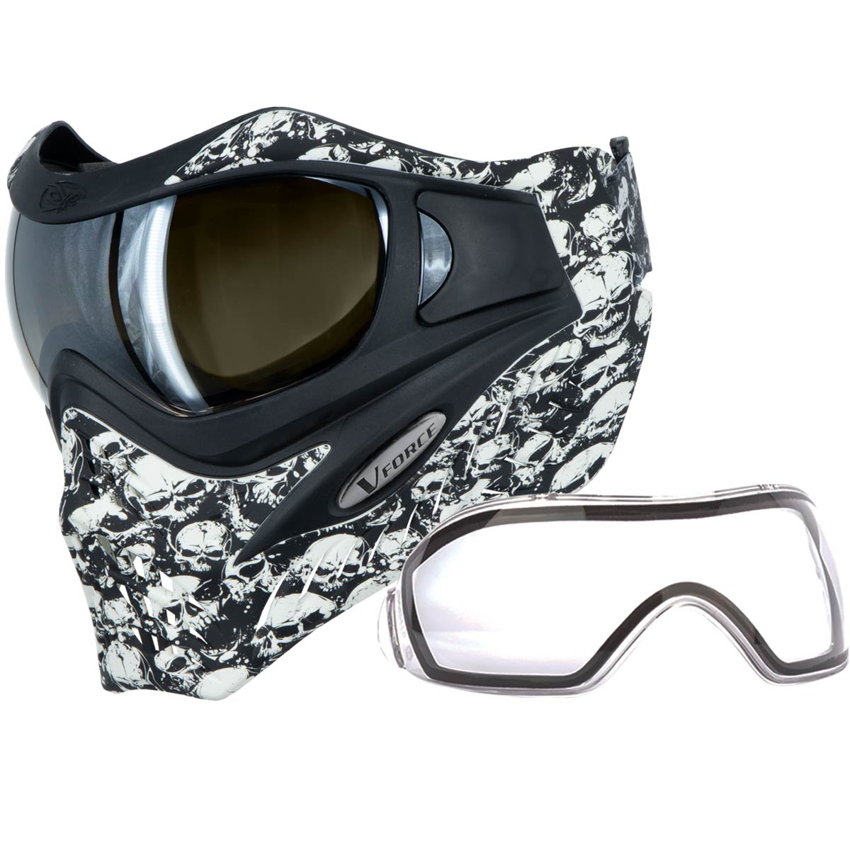 VForce Grill SE Catacomb Skull Mask w Ninja and Clear Lens