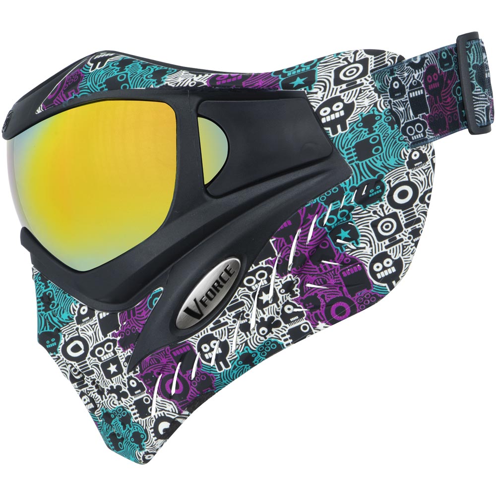 VForce Grill SE Robowave Paintball Mask w HDR and Clear Lens