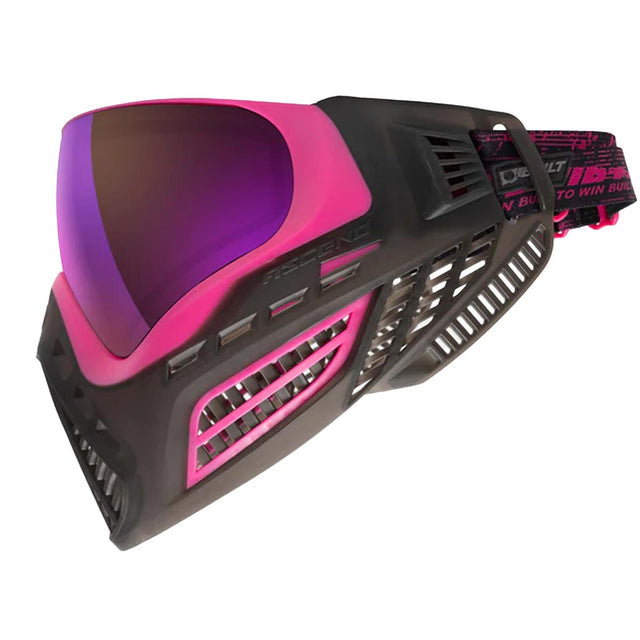 Virtue VIO Ascend Goggle Black Pink SE side view on a white background