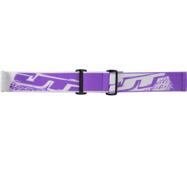 Purple and white JT Proflex Woven Goggle Strap TAO Lavendar on a white background