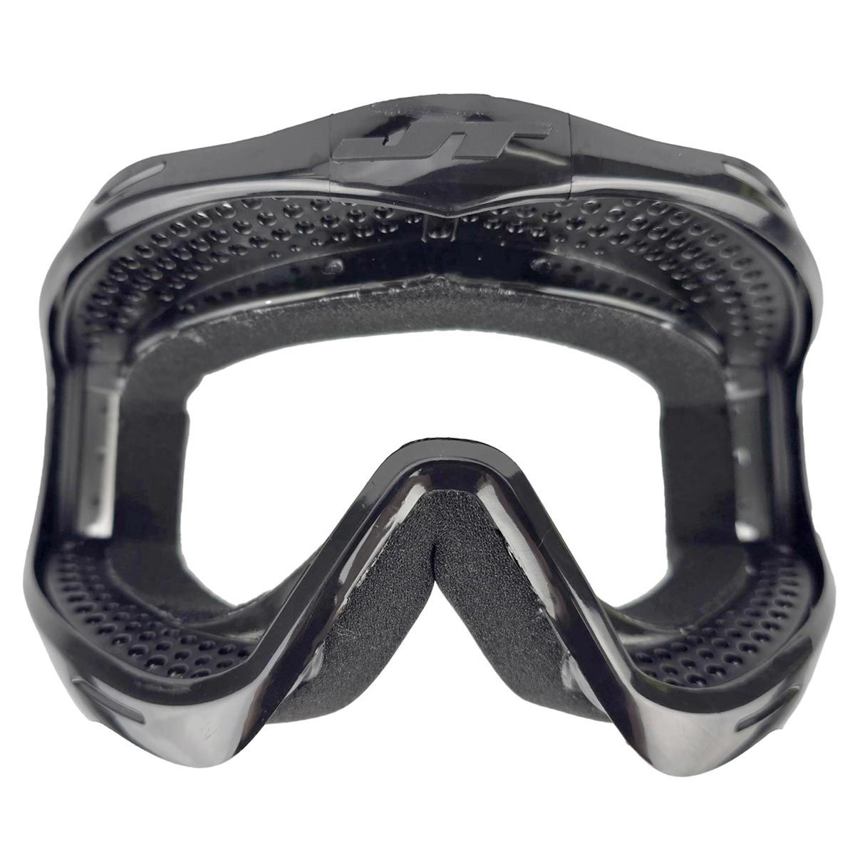 JT ProFlex Goggle Frame w Foam Black front view no lens